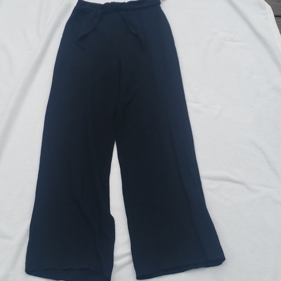Aqua Tie Waist Pants - Picture 2 of 9